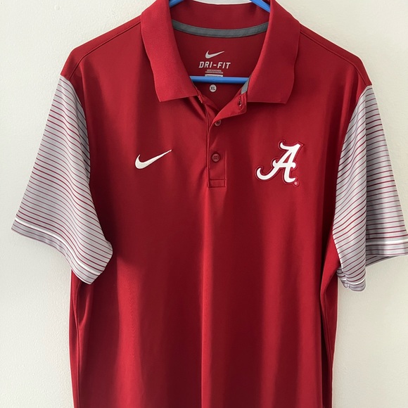 Nike Shirts Mens Nike Drifit Alabama Crimson Tide Polo Size Xl